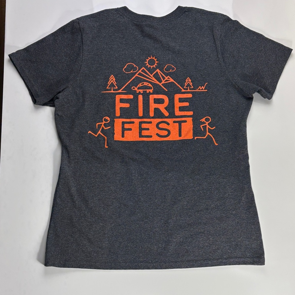 DOUBLE SIDED Triple Dare Running Co. ‘Fire Fest Ultra’ event T shirt